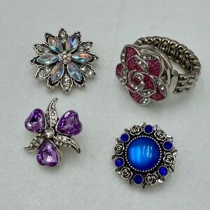 Four Rings in one Snap Jewelry Ring